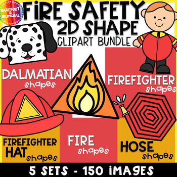 Preview of Fire Safety Clipart - 2D Shape Clipart Bundle