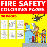 Fire Safety Coloring Pages {Firefighter, Fire Trucks, Fire