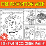 Fire Safety Coloring Pages | Fire Prevention Week Coloring Sheets