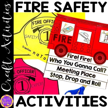 Preview of Fire Safety - Fire Truck Craft Activity - Fire Safety Hat | Fire Prevention Week