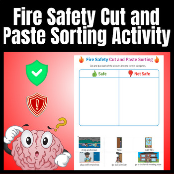 Preview of Fire Safety Cut and Paste Sorting Activity