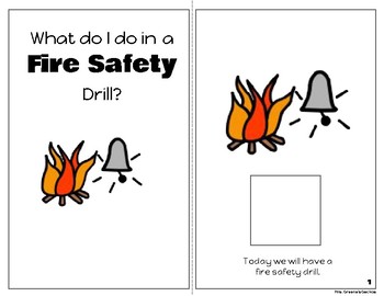 Preview of Fire Safety Drill Adaptive Book