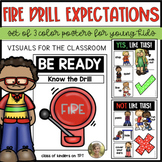 Fire Safety Drill Expectations Visual Posters for the Classroom