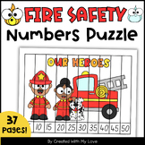 Fire Safety Editable Sequence Number Puzzles, Firefighter 
