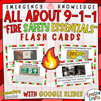 Preview of Fire Safety Essentials Emergency Guide Flashcards Printable & Digital Resources