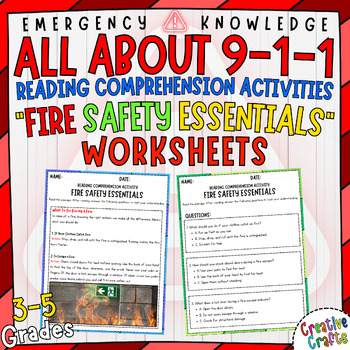 Preview of All About 911 Fire Safety Essentials Reading Comprehension Passage and Questions