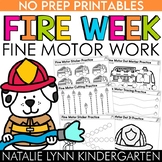 Fire Safety Fine Motor Activities | NO PREP Tracing Cuttin