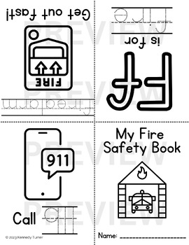 Preview of Fire Safety Foldable Book | Fire Prevention Week Activity