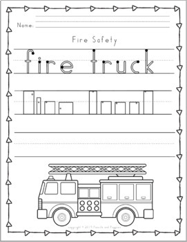 Fire Safety Handwriting Practice - Handwriting Without Tears Practice ...