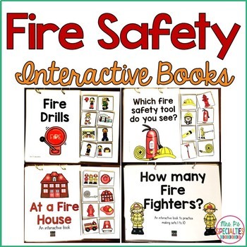 Preview of Fire Safety Interactive Books (Adapted Books For Special Education & Autism )