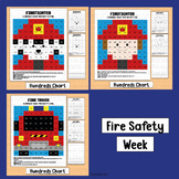 Fire Safety Math Firefighter Fire Truck Hundreds Chart Fir