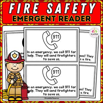 Preview of Fire Safety Mini Book for Emergent Readers | Fire Safety Week Emergent Reader