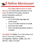Fire Safety Nomenclature Cards