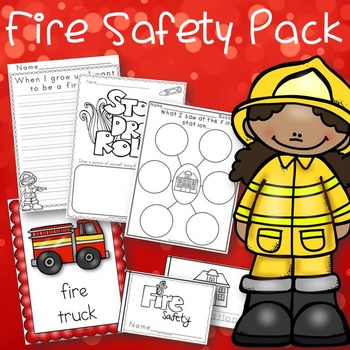 Preview of Fire Safety Week Pack Book, Posters, Craft and Activities