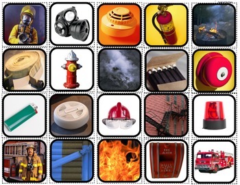 Preview of Fire Safety Picture Matching/Flashcards for Autism