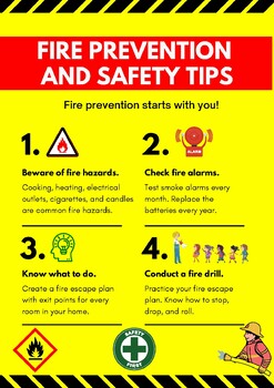 Fire Safety Poster | Fire Prevention Month by Alkryz Dishan Collections
