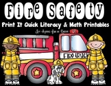 Fire Safety Printables - {Literacy and Math}