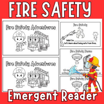 Preview of Fire Safety Rules Mini-Book Early Reader Kindergarten and 1st grade