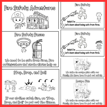 Fire Safety Rules Mini-Book Early Reader Kindergarten and 1st grade by ...