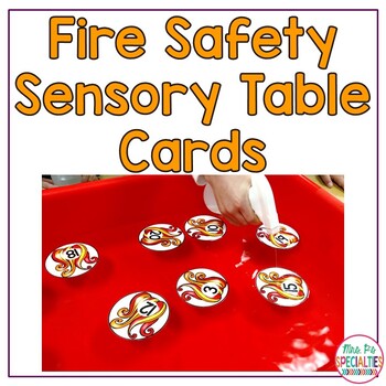 Preview of Fire Safety Sensory Table Cards for Special Education (Fine Motor & Autism)