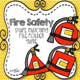 Fire Safety Shape Matching File Folder Game