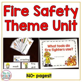 Preview of Fire Safety Thematic Unit - Special Education Hands On Task Theme Unit