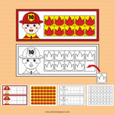 Fire Safety Ten Frames 1-10 Count the Room Firefighter Cou