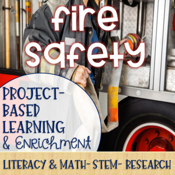 Preview of Fire Safety Themed Makerspace Project Based Learning and Enrichment Task Cards