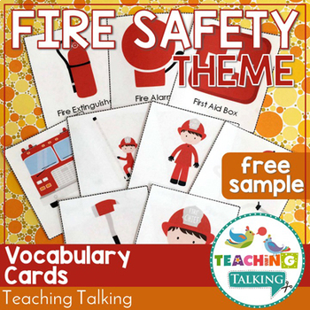Fire Safety Vocabulary Cards (Freebie!) by Teaching Talking | TpT