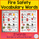 Fire Safety Vocabulary Words