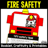 Fire Safety Week Activities & Sort, Fire Truck Craft,  Kin