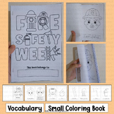 Fire Safety Week Activities Vocabulary Writing Mini Book C