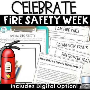 Preview of Fire Safety Week Activities and Prevention Reading Passages Writing & Math