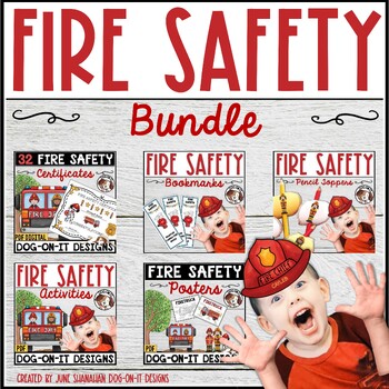 Preview of Fire Safety Week Certificates Activities Posters Crowns Hats Fire Prevention