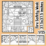 Fire Safety Week Coloring Page Fire Truck Bulletin Board A