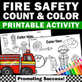 Fire Safety Week Coloring Pages Counting to 10 Kindergarte