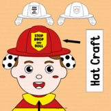 Fire Safety Week Craft Stop Drop and Roll Hat Crown Dalmat