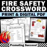 Fall Fire Safety Back to School Crossword Puzzle Fun Morni