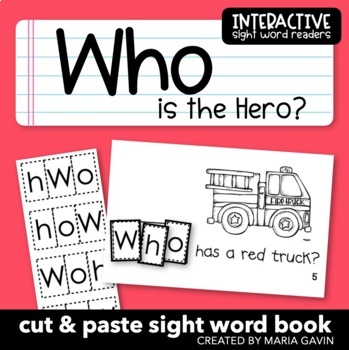 Preview of Fire Safety Week Emergent Reader "WHO is the Hero?" Sight Word Book