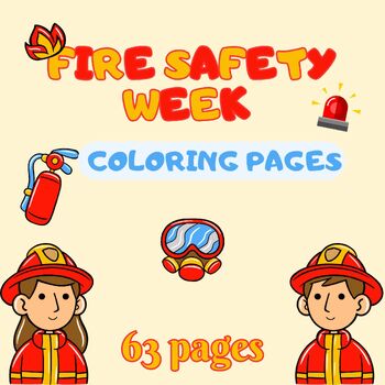 Preview of Fire Safety Week Literacy Coloring pages - Fire Prevention Week