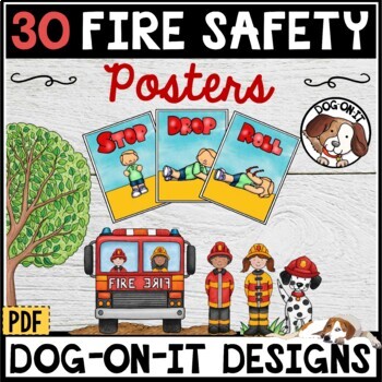 Preview of Fire Safety Week Posters & Coloring Pages Fire Prevention Sheets