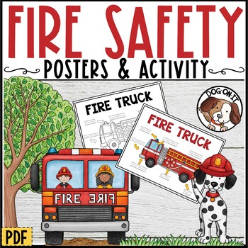 Preview of Fire Safety Week Activities Worksheets Craft Posters Fire Prevention Week