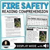 Fire Safety Reading Comprehension Passage with Audio Read Aloud
