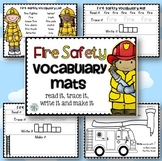 Fire Safety Week Vocabulary Mats