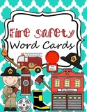 Fire Safety Word Cards for Writing Center or Word Wall