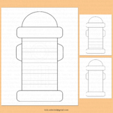 Fire Safety Writing Paper Hydrant Handwriting Template Pre