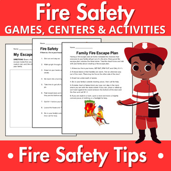 Preview of Fire Safety and Safety Signs (Safe or Not Safe) Activity with Key Included