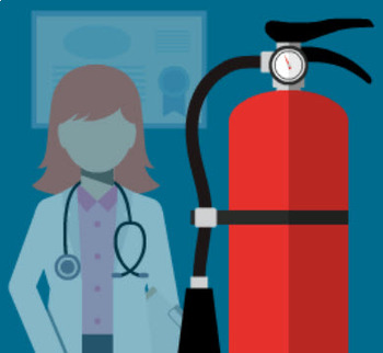 Preview of Fire Safety for Health Facilities Slides, Notes, & Test