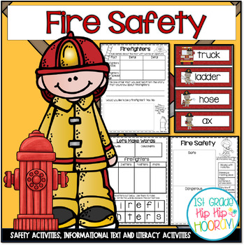 Preview of Fire Safety with Informational Text, Craft, Literacy Activities and Games!