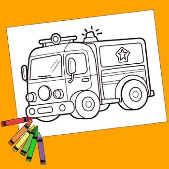Fire Truck Coloring pages. Printable coloring pages for Kids by ...